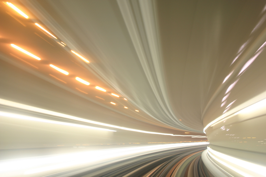 extreme speed from train view