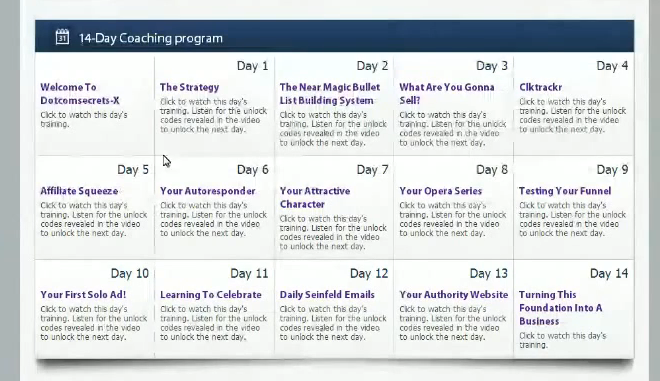 Dot Com Secrets X 14 Day Coaching