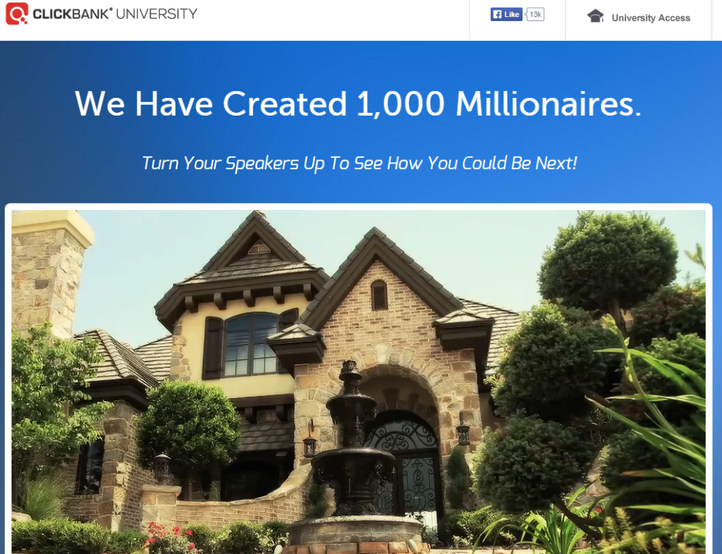 Clickbank University home page