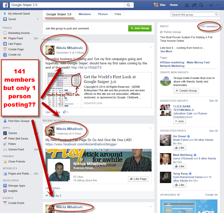 Google Sniper 3.0 Facebook