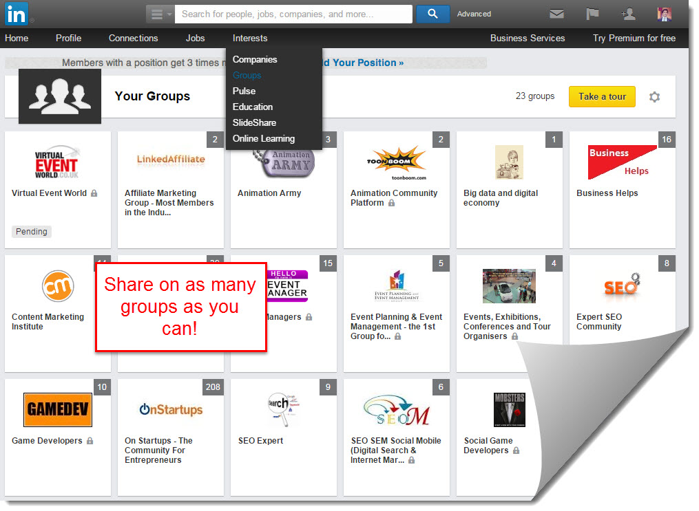 linked in share